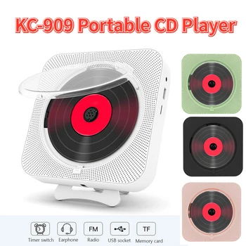 CD portátil do Leitor de Música Rádio FM compatível com Bluetooth Estéreo 5.1 Tela de LED de Parede Montável, CD Player com Controle Remoto INFRAVERMELHO