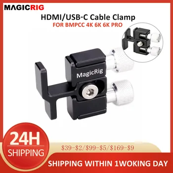 MAGICRIG para BMPCC 6K Pro Cabo USB-C Grampo do Cabo para a Blackmagic Design Pocket Cinema Camera, Compatível para BMPCC 4K & 6K Gaiola
