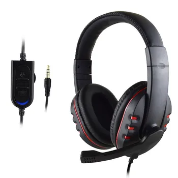 Novo Fone de ouvido para Jogos Controlo por Voz com Fio de Som HI-FI Fone de ouvido de Qualidade de Cabeça de Fone de ouvido de 3,5 mm Surround Estéreo com Microfone para o PS4
