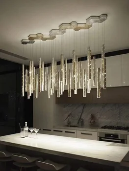 Sala de jantar LED iluminação do Candelabro Moderno Nórdicos ouro/prata combinada lustre de sala de estar, decoração do bar iluminação