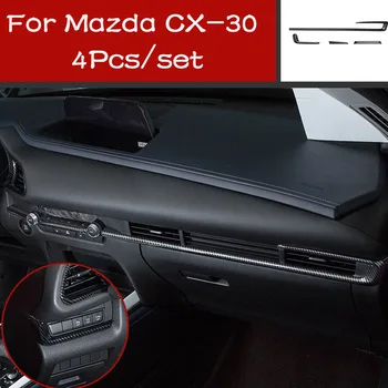 Central de Controle de Tomada de Moldura Decorativa em Fibra de Carbono Decoração de Interiores Modificações para Mazda CX CX30-30 2020 2021 2022