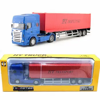 Liga pesada contentor modelo de caminhão,1:50 simulação de alta caminhão de brinquedo,excelente embalagem original,frete grátis