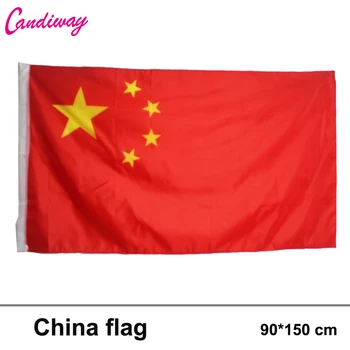 voar 3*5 PÉS/90*150cm de Suspensão china faixa de 5 estrelas Chinês Bandeira vermelha Office/Atividade/desfile/Festa/Decoração da Casa Nova moda