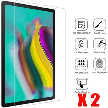2Pcs Tablet Vidro Temperado Protetor de Tela Capa para Samsung Galaxy Tab S5E T720 Cobertura Completa Película Protetora