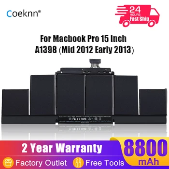 Coeknn 99Wh A1417 Laptop Bateria para Apple Macbook Pro de 15 polegadas A1398 (Meados de 2012, Início de 2013) Retina MC975LL/A MC976LL/A MD831LL/A