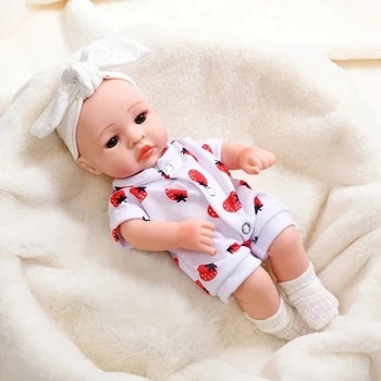 30cm de Silicone Reborn Baby Dolls semelhantes à vida Real Bebe Reborn Brinquedos Para Meninas Silicone Macio Corpo Renascido Jogar Casa de Brinquedos para as Crianças Boas