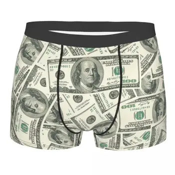 Dinheiro Dólares Moeda Digital Bitcoin Underwear Homens Sexy Impressa Personalizada Impressão Virtual Boxer Shorts Calcinha