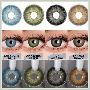 LAREEN 1Pair Lentes de Contacto de Cor Para os Olhos Magníficos de cor Azul Alunos de Moda da Lente de Contato de Beleza, Maquiagem Anual