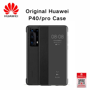 Original Huawei P40 Pro caso de P 40 pro caso de silicone smart cover flip em couro 360 à prova de choque magnético empresário de qualidade superior