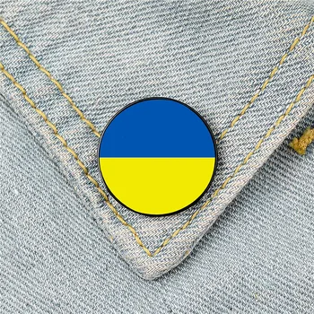 Vintage Ucrânia Impresso Pin Personalizado Engraçado Broches de Lapela da Camisa Saco Bonito Emblema dos desenhos animados Bonitos Jóia de Presente para o Amante Amigos de Menina
