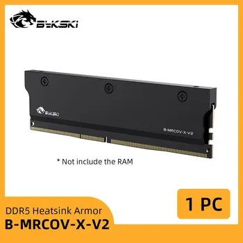 Bykski 1pc RAM Dissipador de calor Armadura Tampa de Alumínio para DDR4 DDR5 Chips de Memória de Black Metal Cooler Decoração Protecter B-MRCOV-X-V2