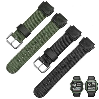 Alta Qualidade de Nylon Durável Watchbands Para Casio AE-1200WH/SGW-300/AQ-S810W/AE1200WH 18mm Anti-queda Faixa de Relógio de Substituição da Correia