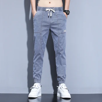 HIQOR Solta Homens de Jeans Masculino Calças 2021 Novo Jogger Harém Calça de Algodão de Qualidade Harajuku Velo calças de Brim do Denim, Calças de Homem Cavallari