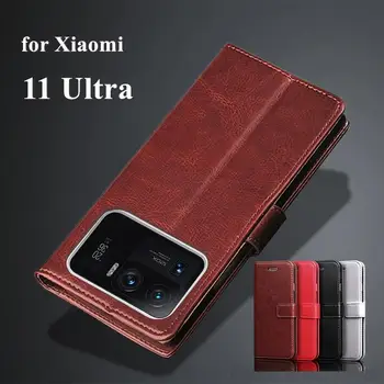 Mi11 Luxo Ultra Carteira de caso para o Xiaomi Mi 11 Ultra caso Flip em couro tampa do Telefone do Titular do Cartão de estojo telemóvel shell Fundas