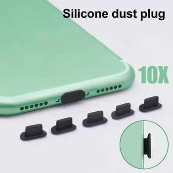 Silicone Pó Plug para o Iphone 6 7 8 X 11 12 13 Pro Porta de Carregamento Capa de Borracha Macia Plug Anti-poeira à prova de Poeira Plugues Protetor