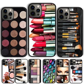 Maquiagem brilhante Definir a Sombra de Olho de Telefone de Tampa do Caso Para o iPhone 14 13 12 Pro Max mini-11 Pro Max XS XR 5 6 7 8 Plus SE de 2020 Coque Shell