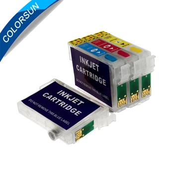 Colorsun 73º-n T0731N -T0734N cartucho de tinta recarregável para epson TX200 TX400 TX410 TX210 Stylus Office TX300F impressoras