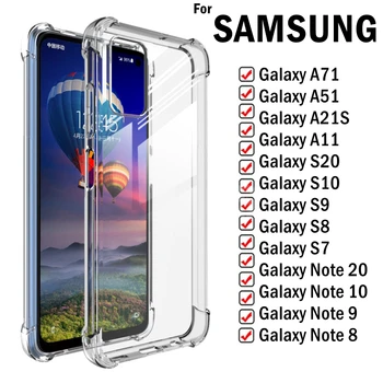 Note8 Note9 de Silicone à prova de Choque Case Para Samsung Galaxy S22Ultra S20FE S10 S10Plus S9 S8 S7 A51 A71 A20 A50 A70 A11 A21S Note20