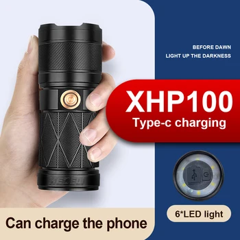 XHP100 Potente Lanterna Led Torch XHP90.2 Tático Lanterna 18650 Recarregável Luz do Flash de Usb XHP70 Tocha de Luz da Lâmpada do Trabalho