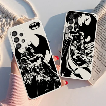 A arte negra de super-herói Batman Telefone Case Para Samsung A73 A53 A33 A52 A32 A71 A51 A21S A03S A30 A50 5G Líquido Corda de Capa Mole