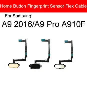 Botão Home E Sensor De Impressão Digital, Cabo Flex Para Samsung Galaxy A9 Pro 2016 A9000 A910 Menu De Retorno Sensor De Toque Fita Flex Peças