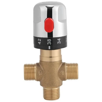 Válvula termostática de Mistura de Latão Sólido G1/2 para Duche de Água do Sistema de Controle da Temperatura do Tubo de Bacia Controle de Termostato