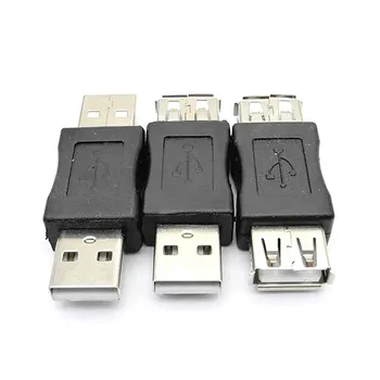USB 2.0 Plug fêmea para Fêmea Macho Fêmea Macho-Macho de Conector de Extensão Extensor de Cabo de Dados Cabo de M/M M/F F/F Conversor