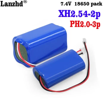 2S2P 18650 bateria 7.4 V 18650 bateria de soldagem 6000mAh com XH2.54 PH2.0 a Proteção de Substituição da Bateria do Gravador de altifalante