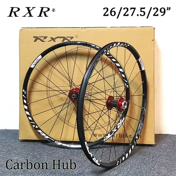 RXR de Carbono Hub de Bicicleta Rodado 26 de 27,5 29 de BTT Conjunto de Rodas de Liga de Alumínio Mountain Bike Aro de Roda 7/8/9/10/11 Velocidade da Bicicleta Parte