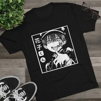 Mulheres Anime T-Shirt Wc Vinculado Hanako Kun Preto Gráfico Tees Shaman King Japonês T-Shirt Engraçada dos desenhos animados Tops, T-shirt Feminina