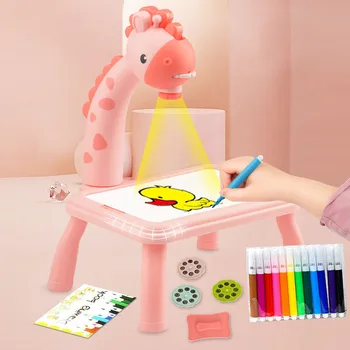 Projetor de LED Placa de Desenho para Crianças Mágico Brinquedos Reutilizáveis Livro de Colorir de Água Mágica Livro de Desenho Sensorial de Educação de Brinquedos