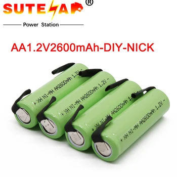 74/5000 10000 AA de 1.2 v 2500MAH NI-MH bateria recarregável AA para máquinas de barbear, brinquedos, controle remoto sem fio, etc.