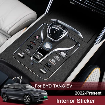 Interior do carro Adesivo Para BYD TANG EV 2022-2025 de Elevação Painel da Janela de Decalque Engrenagem do Volante Película Protetora Auto Acessórios