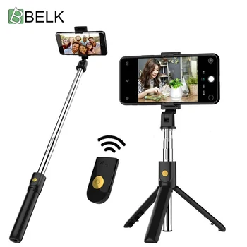 BELK 3 Em 1 sem Fio Bluetooth Selfie ficar Com o Obturador Remoto, Tripé, Por Telefone Monopé Para iPhone Huawei, Samsung Xiaomi