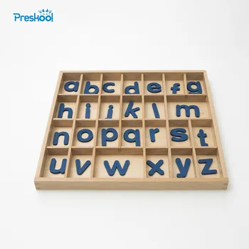 Montessori Linguagem de Brinquedo do Bebê Móveis Alfabetos Caixa de Letras de Madeira para a Educação Infantil Pré-escolar as Crianças Brinquedos Juguetes