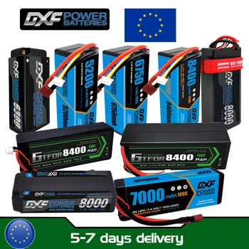 DXF 3S Lipo 2S Bateria 7.4 11.1 V V 5200mah 6750mah 6300mah 8000mah 8400mah T/pró-Reitores de RC 1/8 Buggy Traxxasx Carro Fora de estrada, Caminhão