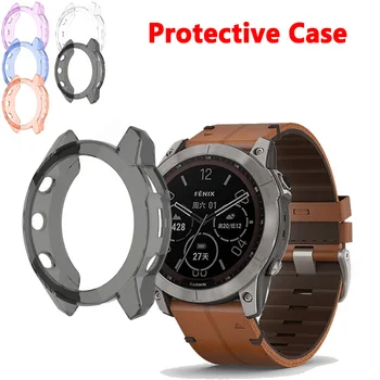 Caso protetor Para o Garmin Fenix 7 Capa Smart Watch TPU Silicone Macio, pára-choques 7S 7X de 5 anos 5 Mais de 5X 6S Pro 6 6X Pro Quadro de Proteção