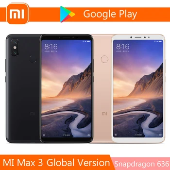 Xiaomi Mi Max 3 Snapdragon 636 Volta de impressões digitais de 6,9 polegadas de Tela de 12MP Bluetooth Smartphone Android 5.0