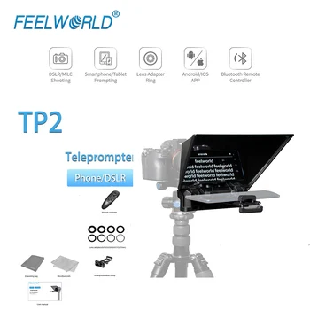 FEELWORLD TP2 Portátil Teleprompter Câmera DSLR com Controle Remoto Telefone Gravação Mini Inscriber Móvel Teleprompter