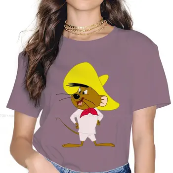 Speedy Gonzales Rat Esquadrão da Morte Camiseta para Mulher Menina do Chapéu Amarelo Suave de Lazer Tee T-Shirt de Alta Qualidade Solto