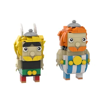 Moc Brickheadz Asterixing & Obelixed Conjunto de Blocos de Construção, Figuras de Anime Modelo Boneca Edifício de Tijolo Kit de Brinquedos para as Crianças Presentes