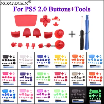 1ste Para PS5 2.0 V2 BDM-020 Controlador de Conjunto Completo de Joysticks Chave Dpad Botão W/ Ferramentas R1 L1 R2 L2 Tecla de Direção ABXY Botão