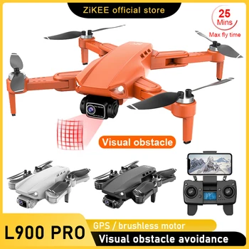 ZiKEEX Drone L900 Pro 5G GPS 4K Dron HD Câmera FPV 25min Tempo de Vôo sem Escova Quadcopter Distância de 1,2 km Profissional de Drones
