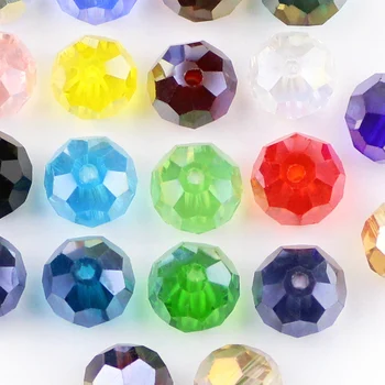 YHBZRET de Futebol Facetado de cristal Austríaco esferas Espaçador de 10mm 20pcs Bola Redonda Solto de contas de Vidro para fazer jóias pulseira de DIY