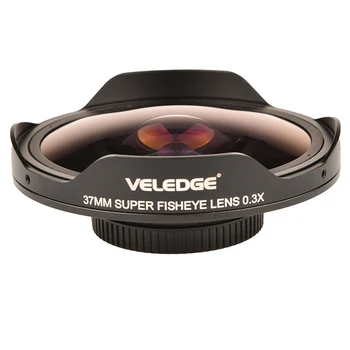 37MM/43MM Vlogmagic 0,3 X HD Ultra Lente olho de peixe Adaptador com Capa Apenas para Câmeras de Vídeo de Câmaras de Vidro de Baixa Dispersão