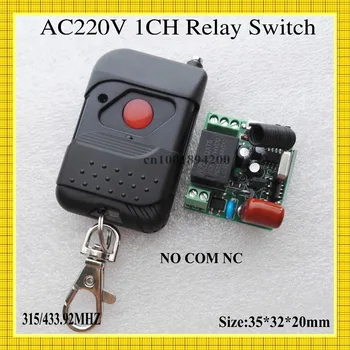 Relé Interruptor Remoto 220V AC 1 Canal Comutador de rede sem Fios no COM NC Comutação Valor de Potência Controlador Remoto de Aprendizagem de Código de Alternância de RF