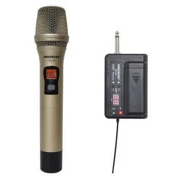 FREEBOSS FB-U03-1M 1 Forma 100 canal de Metal Portátil Transmissor de Microfone sem Fio Microfone da Câmara Festa de Karaoke Microfone
