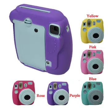 Nova Câmera de Vídeo Saco de PVC capa de silicone para Fujifilm Instax Mini 8 Fuji Mini-8 Protect bag capa