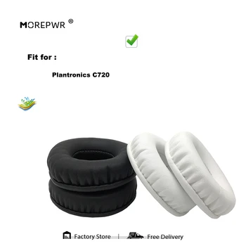 Morepwr Nova Atualização de Substituição de Almofadas para o Plantronics C720 Fone de ouvido Peças de Couro Almofada de Veludo Earmuff Manga Tampa