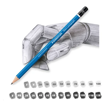 3pcs O Esboço Lápis Azul 100 Corpo de Profissionais de Desenho, Lápis para Estudante, Artista, Designer 9H 10H 9B 10B 11B 12B
